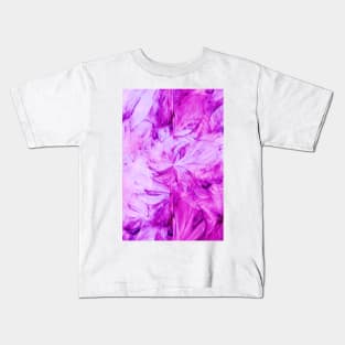 Arctic Split Abstract Pink Ice Marble Artwork Kids T-Shirt